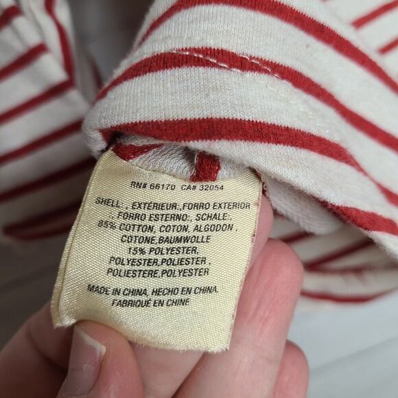 Anthropologie Red Celine Striped Top Size Medium - Picture 7 of 12